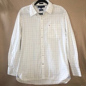 Tommy Hilfiger Button Down Dress Shirt, Size Large